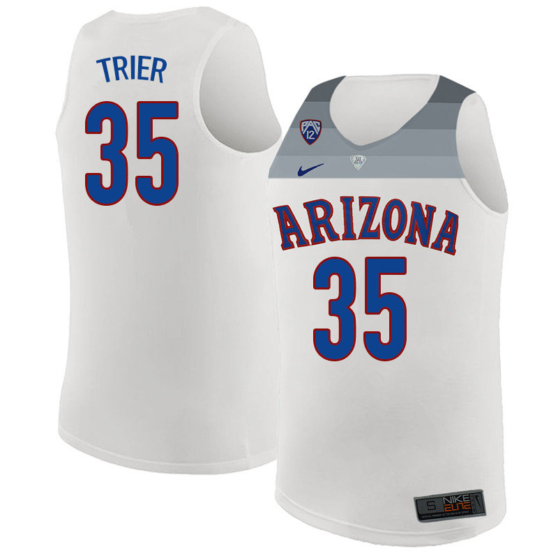 2018 Men #35 Allonzo Trier Arizona Wildcats College Basketball Jerseys Sale-White - Click Image to Close